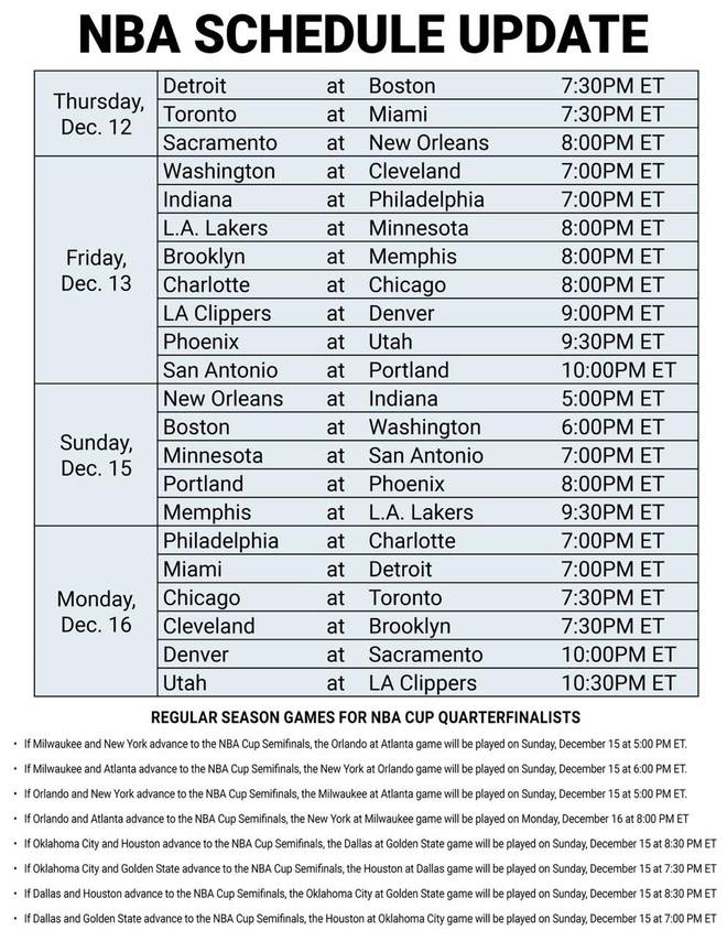 NBA被淘汰的22队赛程出炉：湖人将再战森林狼，掘金与快船上演强强对话