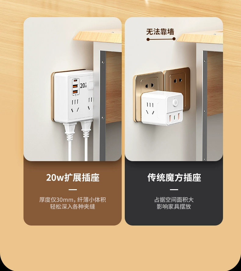 纯铜芯 + 小夜灯：柱牛智能方形插座 9.9 元大促（USB 款同价）  第12张