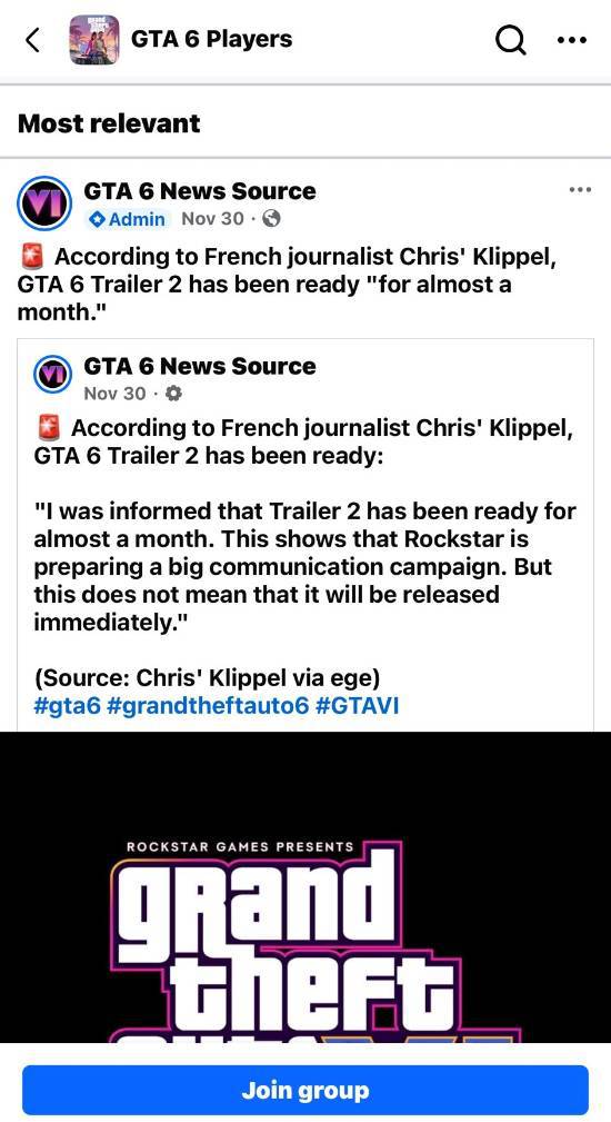 游戏记者曝《GTA6》新预告片已做好！R星正准备宣发