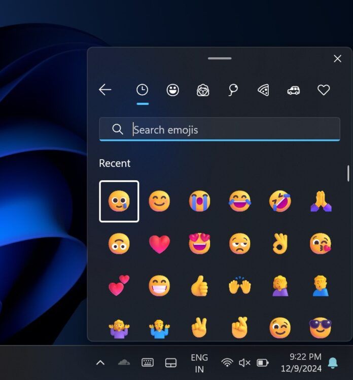 微软邀测 Win11 任务栏新按钮入口，一键直达 Emoji 表情、颜文字等  第2张