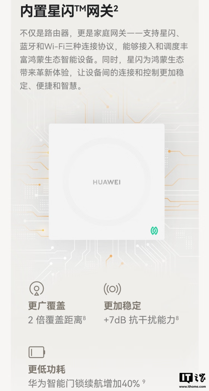 华为凌霄子母路由器 Q7 网线版首销：内置星闪网关、支持 Wi-Fi 7，售价 1999 元  第4张