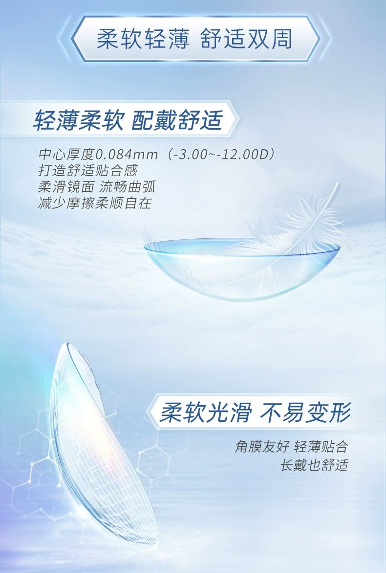 强生出品，安视优润眸隐形眼镜双周抛 6 片 33 元探新低（京东 49 元）  第4张