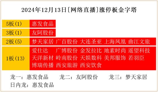 2024年12月13日[网络直播]涨停板金字塔