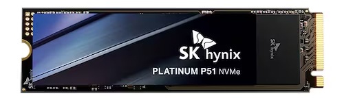 SK 海力士 PCIe 5.0 固态硬盘 P51 海外上架：顺序速度 13.4~14.7 GB/s，随机 2300~2400K