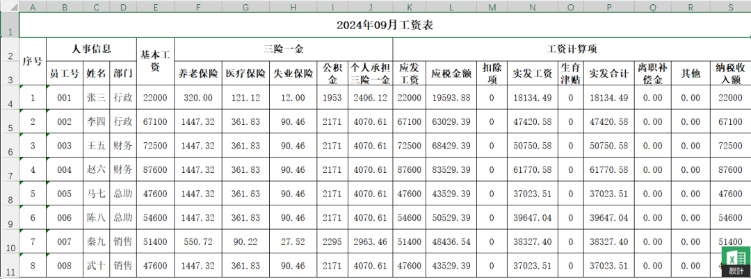 使用 Excel 中合并单元格问题汇总