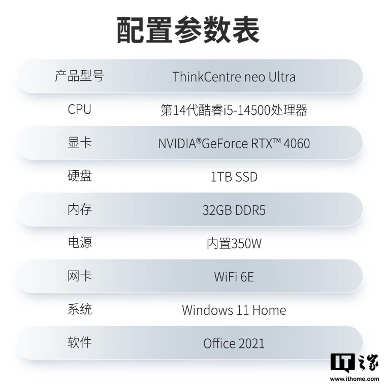 联想推出 ThinkCentre Ultra 迷你主机：i5-14500 / i7-14700 配 RTX4060 售 12986 元起