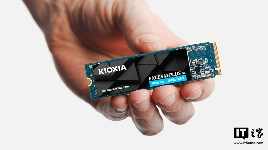 铠侠发布 PCIe 5.0 SSD 固态硬盘 Exceria Plus G4，读取最高 10,000MB/s