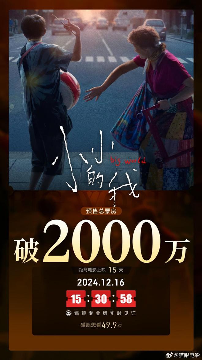 电影《小小的我》点映及预售总票房破2000万