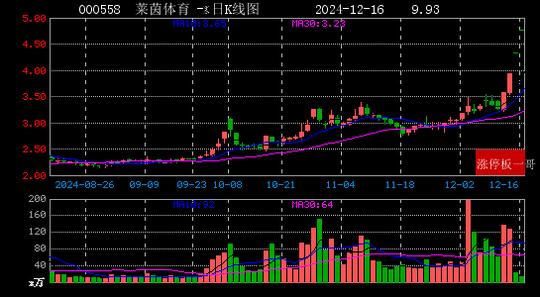 2024年12月16日体育产业涨停板梳理