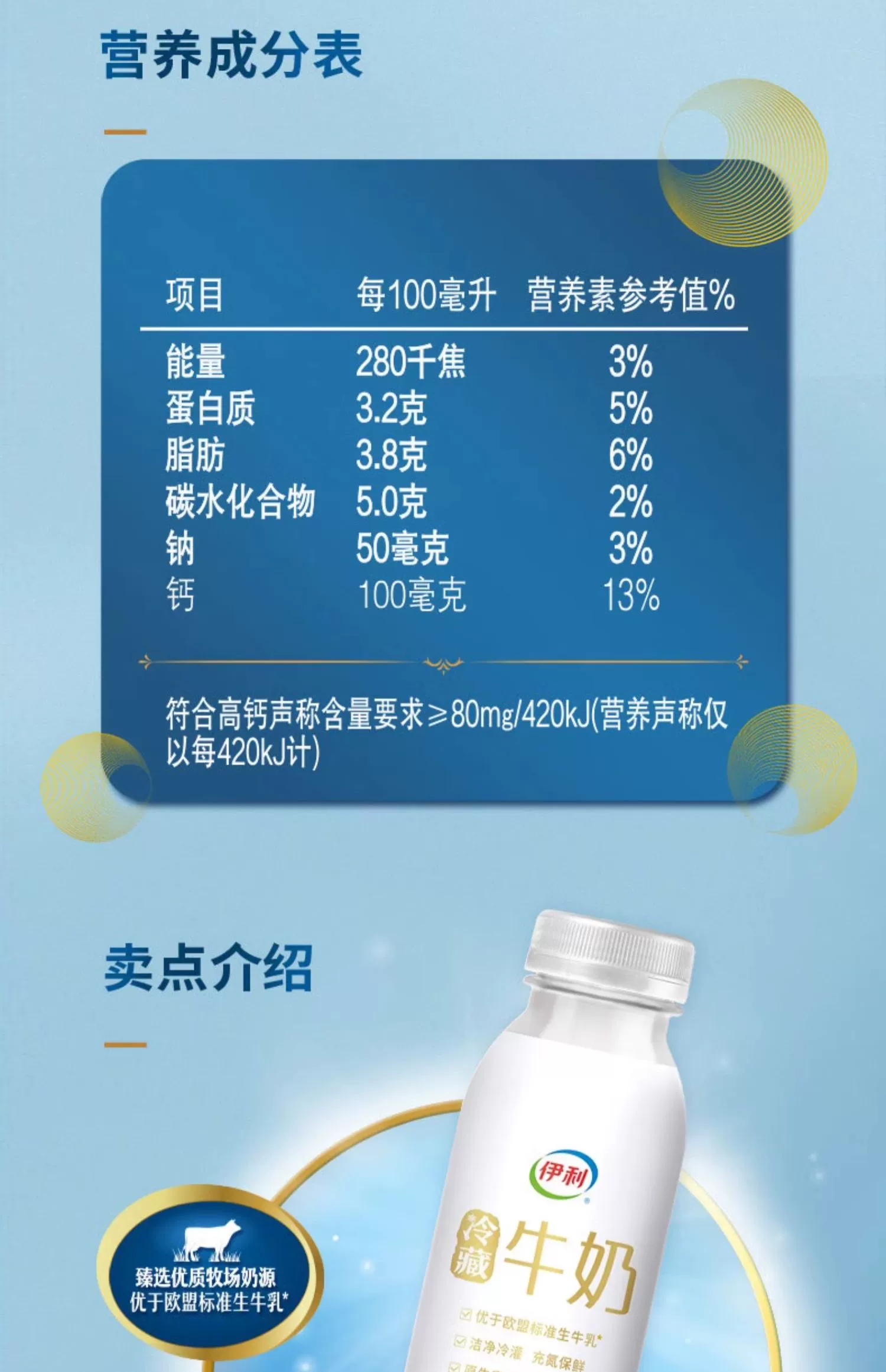 3.8g 乳蛋白 ：金典鲜牛奶 40.9 元 8 瓶加送 4 瓶纯牛奶（商超 9.9 / 瓶）  第10张