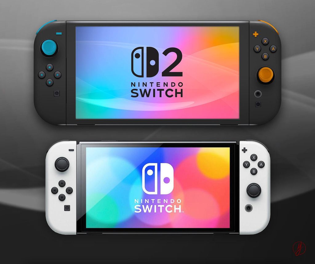 任天堂 Switch 2 游戏掌机渲染图曝光：8 英寸大屏、12GB 内存、磁吸 Joy-Con