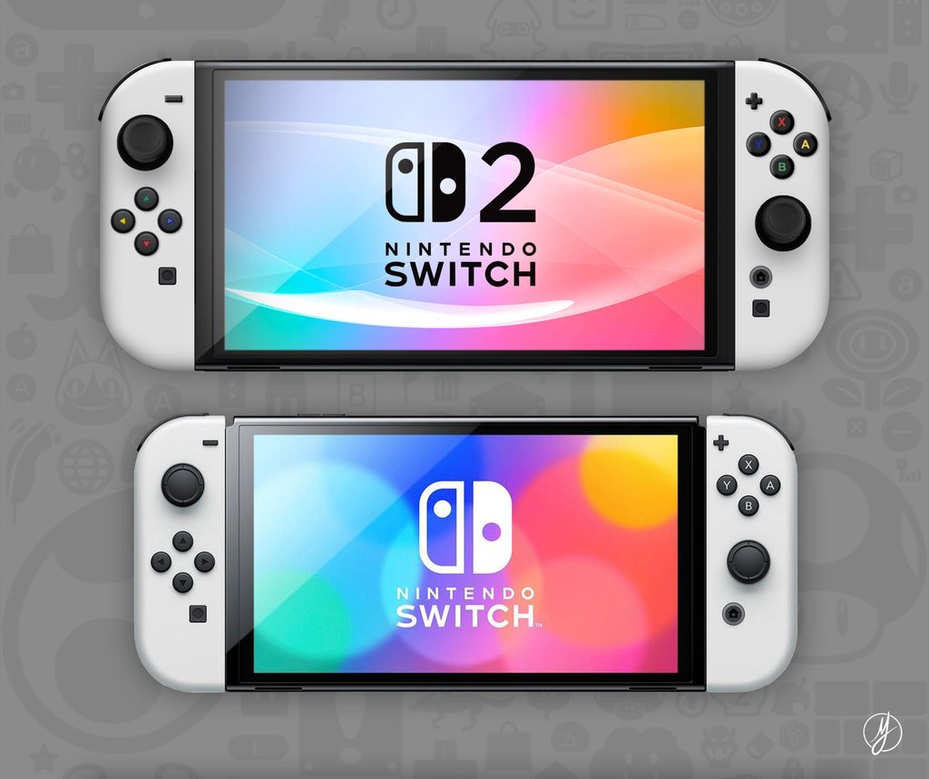 任天堂 Switch 2 游戏掌机渲染图曝光：8 英寸大屏、12GB 内存、磁吸 Joy-Con