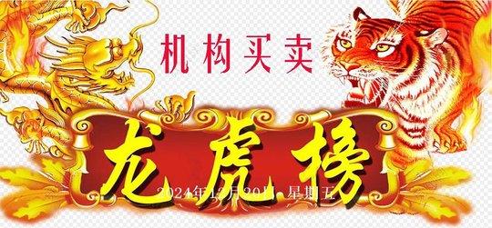 2024年12月20日龙虎榜机构买入和卖出的个股一览