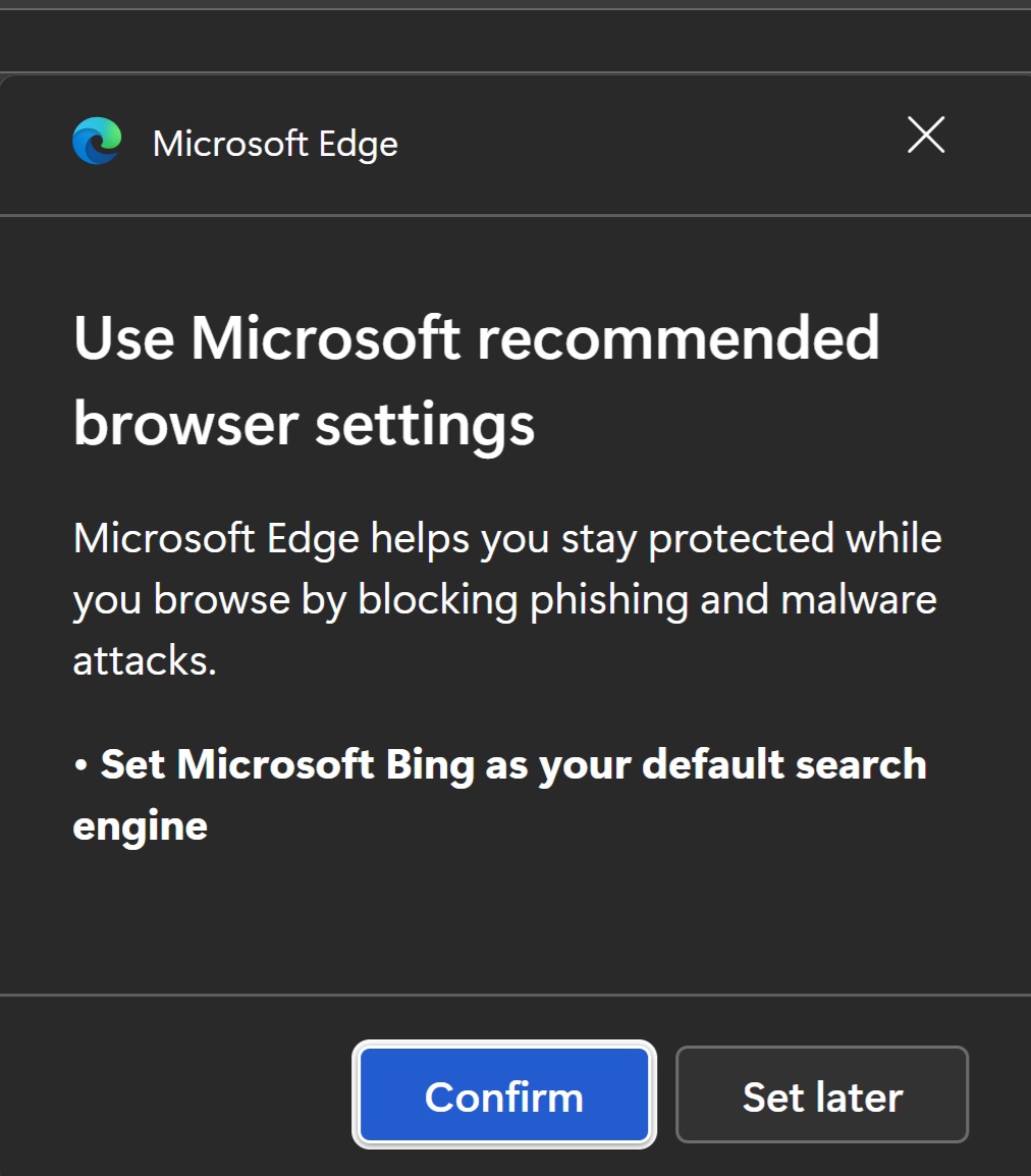 代码显示微软正为 Win11 引入新版推荐使用 Edge 浏览器弹窗广告