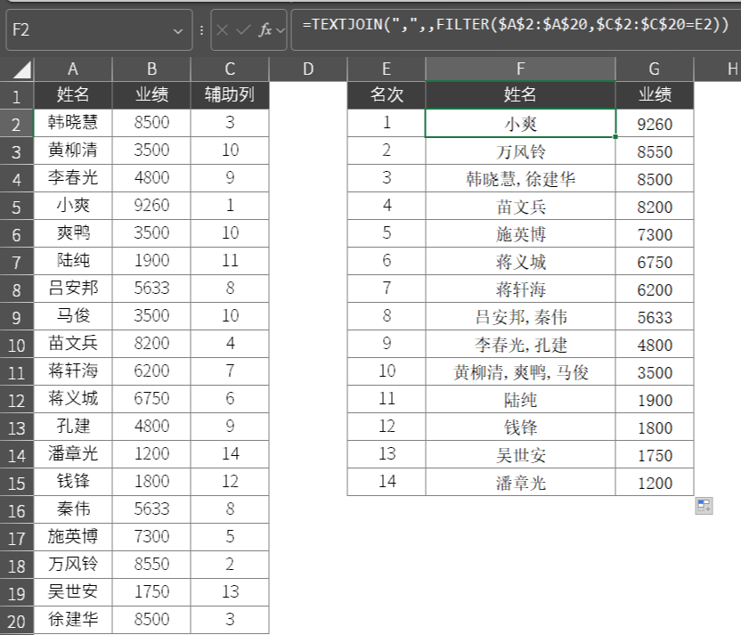 使用 Excel 新函数 Groupby 快速分组