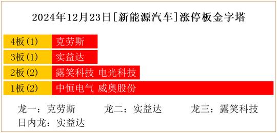 2024年12月23日[新能源汽车]涨停板金字塔