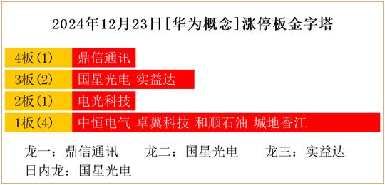 2024年12月23日[华为概念]涨停板金字塔