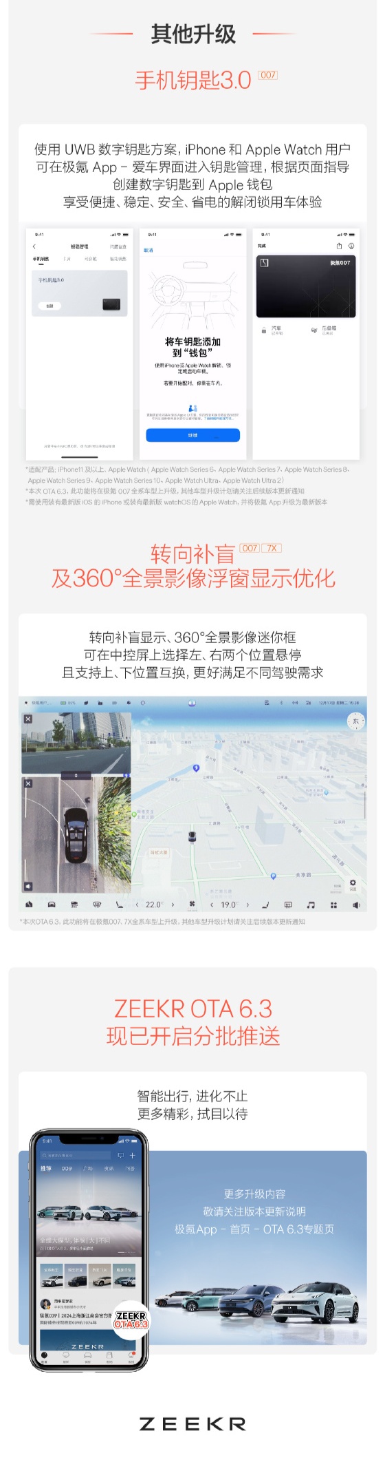 极氪 001、007、7X、MIX 获推 OTA 6.3：端到端大模型上车，增加无图城市 NZP、离车泊入等