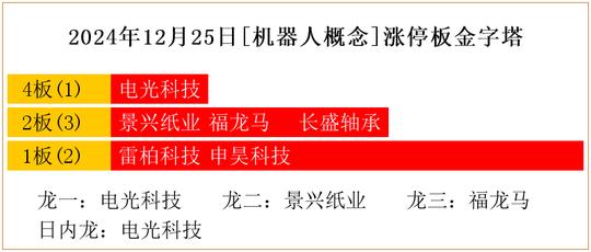 2024年12月25日[机器人概念]涨停板金字塔