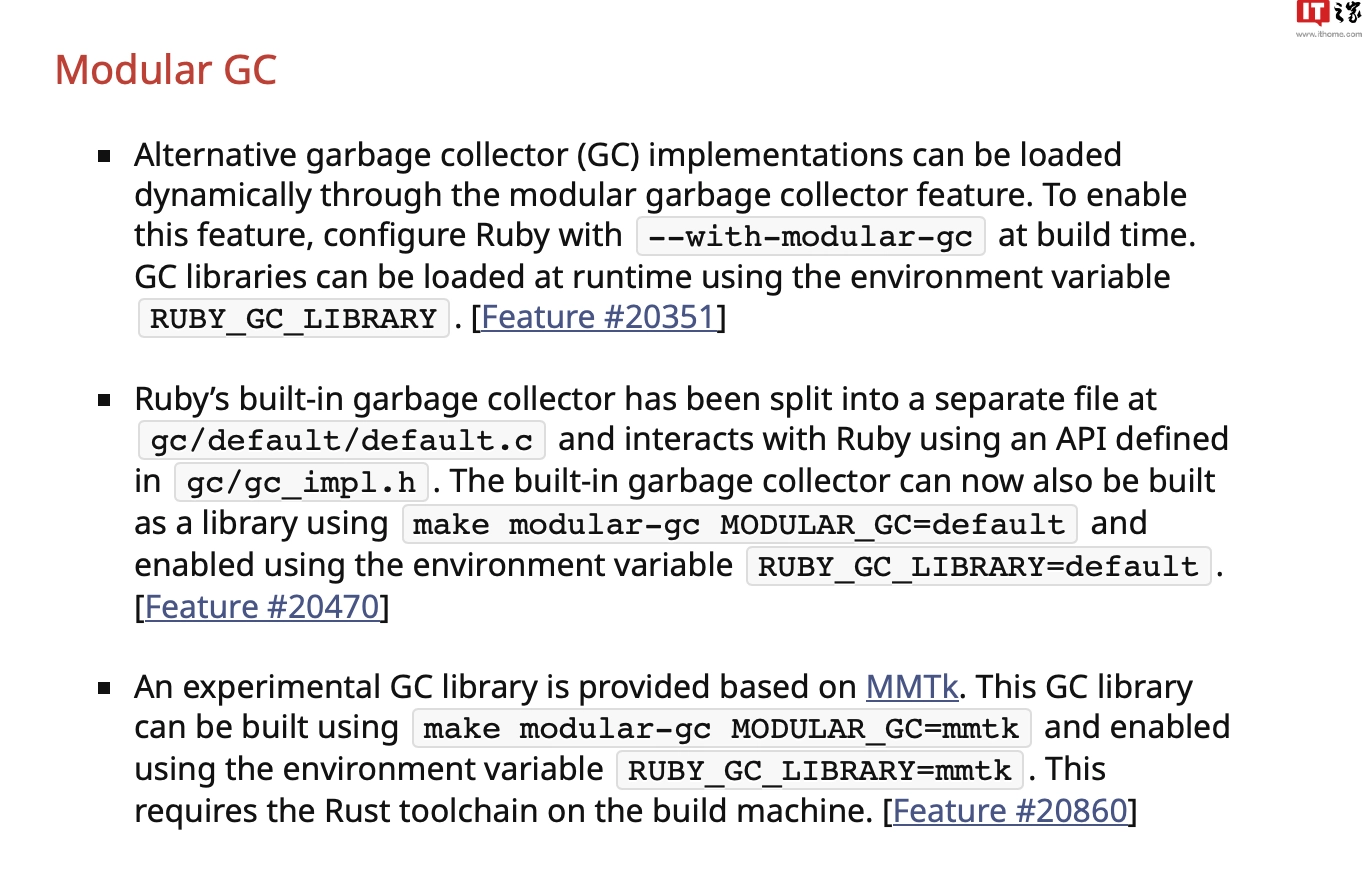 编程语言 Ruby 3.4 正式发布：引入“it”块参数引用方式、模块化垃圾回收机制  第3张