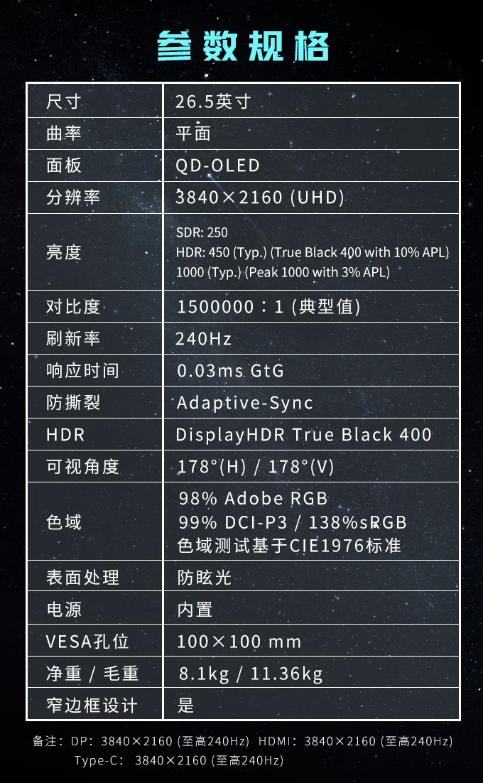 小红书达人：2023年澳门资料大全免费-微星“MPG 272URX”27 英寸显示器上架：4K 240Hz 三星 QD-OLED 面板，6999 元  第5张