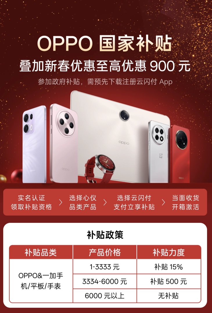 哔哩哔哩番剧：澳门彩开奖结果和资料-OPPO 商城宣布率先支持广东地区国补：云闪付 App 购 3334-6000 元手机平板可享 500 元补贴  第2张